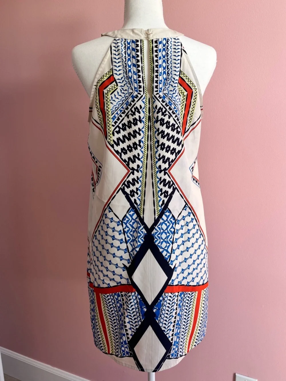 Venus Women Halter Geometric Dress Size Medium Summer Vacation Beach - Picture 3 of 5